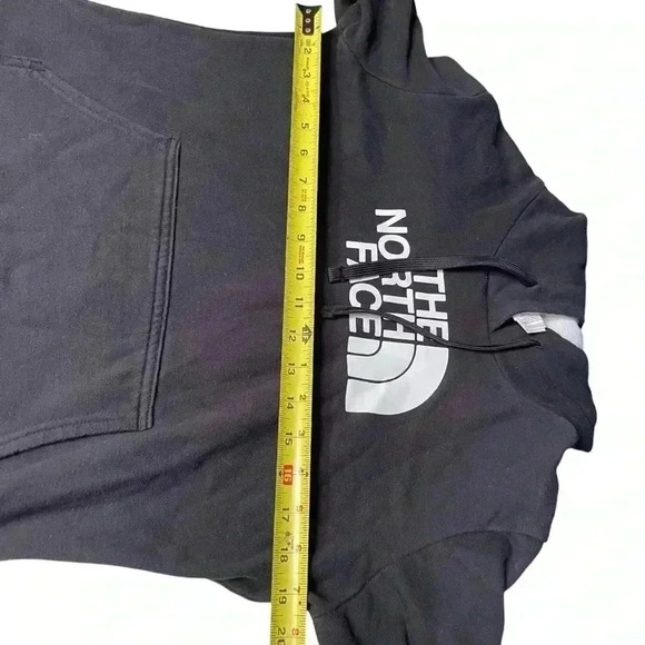The North Face Hoodie Black Men's Small White Half Dome Logo With White In Hood - Picture 3 of 7